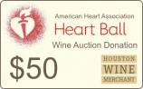 American Heart Association - $50 Auction Donation 0